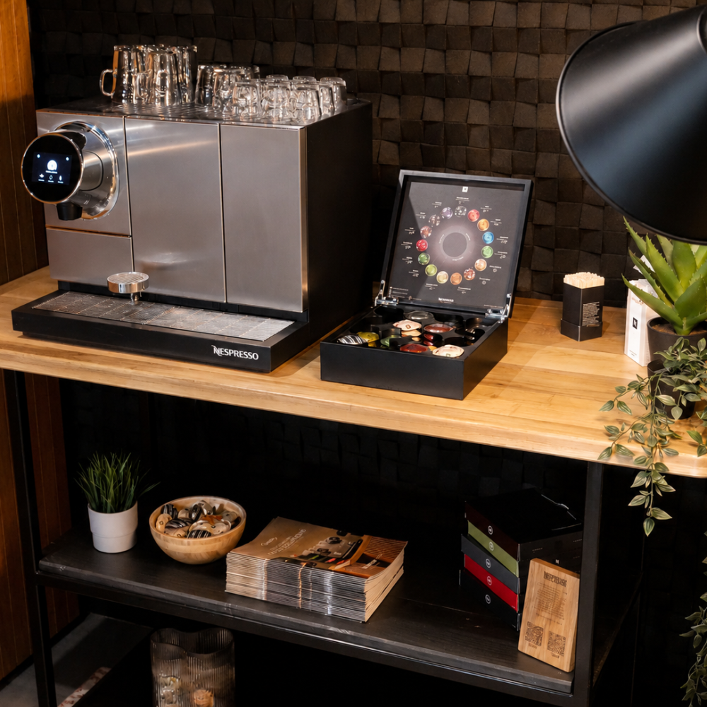 Bespoke coffee station trolley with reclaimed timber worktop