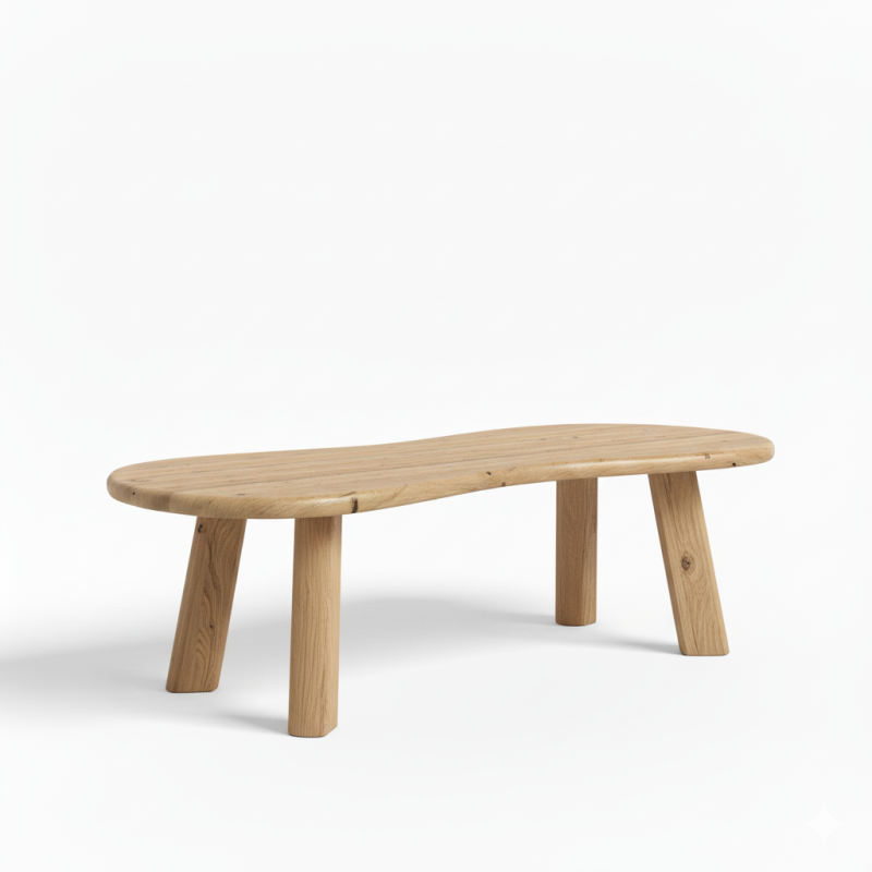 Farmhouse Curve bench from the BB Designs reclaimed timber furniture range